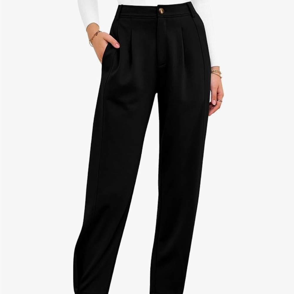 LAST CHANCE BTFBM Women’s Casual High Waist Trousers with Pockets